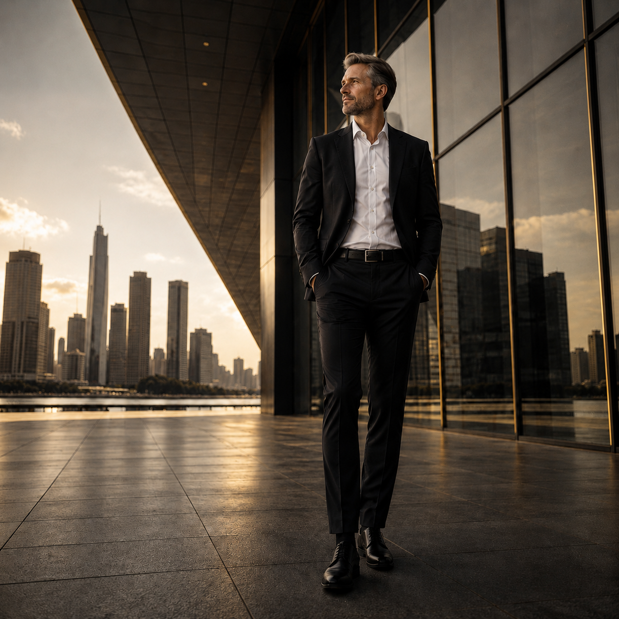 Executivo em ambiente corporativo